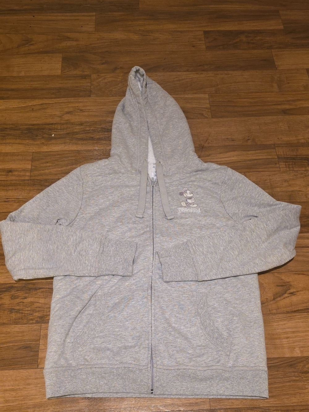 Disney Light Gray Zip-Up Hoodie with Sherpa Lining